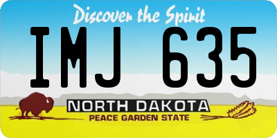 ND license plate IMJ635
