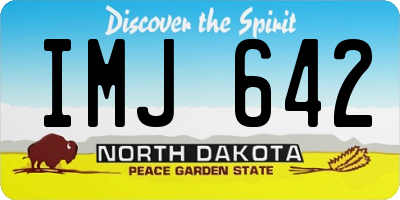 ND license plate IMJ642