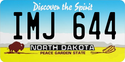 ND license plate IMJ644