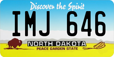 ND license plate IMJ646