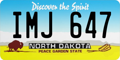 ND license plate IMJ647