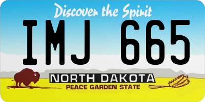 ND license plate IMJ665