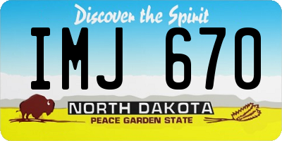 ND license plate IMJ670