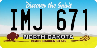 ND license plate IMJ671