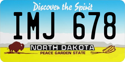 ND license plate IMJ678