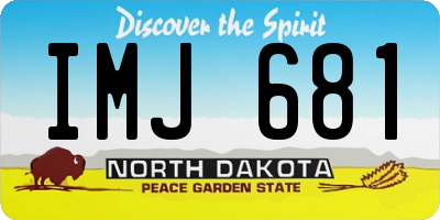 ND license plate IMJ681