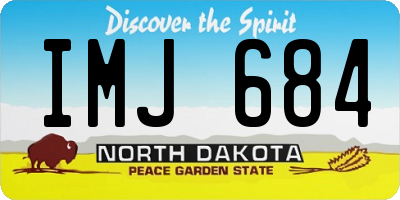 ND license plate IMJ684