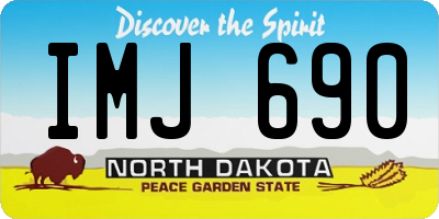 ND license plate IMJ690