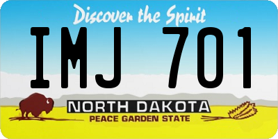 ND license plate IMJ701