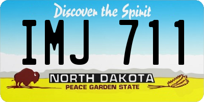 ND license plate IMJ711