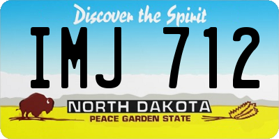 ND license plate IMJ712