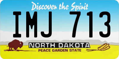 ND license plate IMJ713