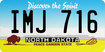 ND license plate IMJ716