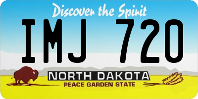 ND license plate IMJ720