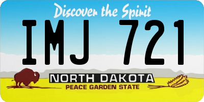 ND license plate IMJ721