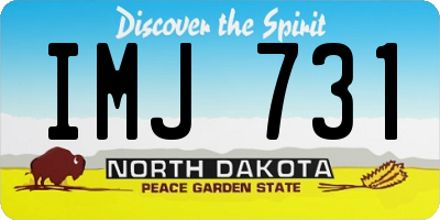 ND license plate IMJ731