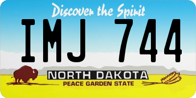 ND license plate IMJ744