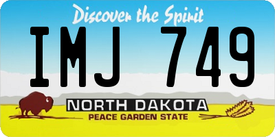 ND license plate IMJ749