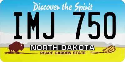 ND license plate IMJ750