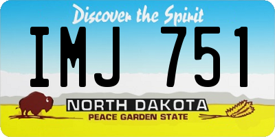 ND license plate IMJ751
