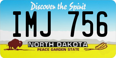 ND license plate IMJ756