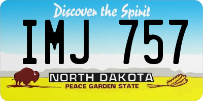 ND license plate IMJ757