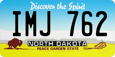 ND license plate IMJ762