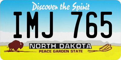 ND license plate IMJ765