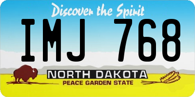 ND license plate IMJ768