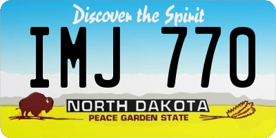 ND license plate IMJ770