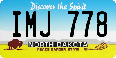ND license plate IMJ778