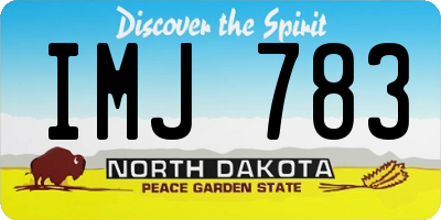 ND license plate IMJ783