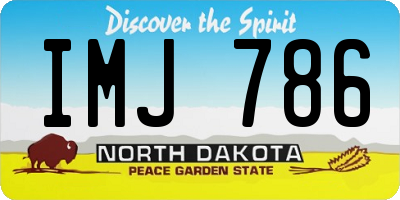 ND license plate IMJ786