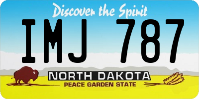 ND license plate IMJ787