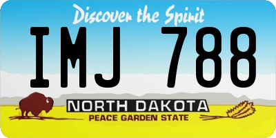 ND license plate IMJ788