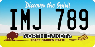 ND license plate IMJ789