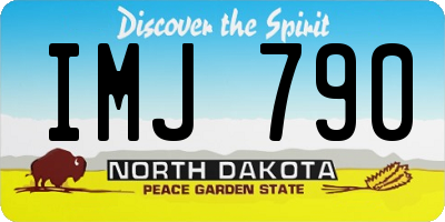 ND license plate IMJ790