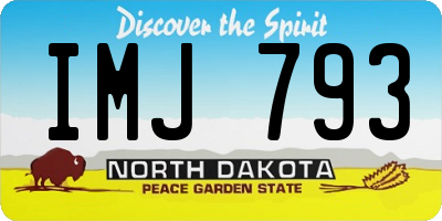ND license plate IMJ793