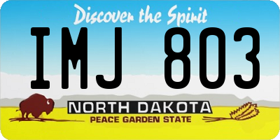 ND license plate IMJ803