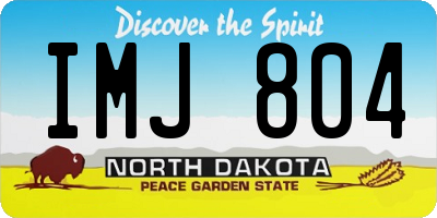 ND license plate IMJ804