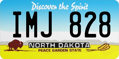 ND license plate IMJ828