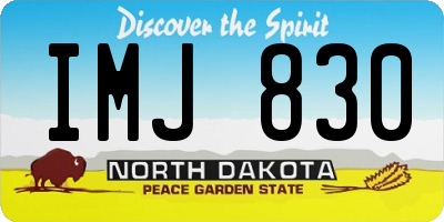 ND license plate IMJ830
