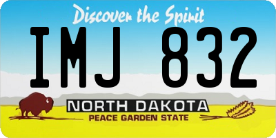 ND license plate IMJ832