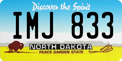 ND license plate IMJ833