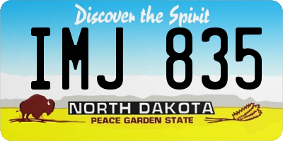 ND license plate IMJ835