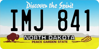 ND license plate IMJ841