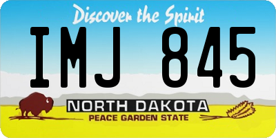 ND license plate IMJ845