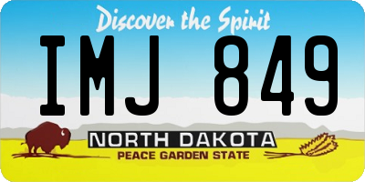 ND license plate IMJ849