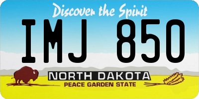 ND license plate IMJ850