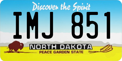 ND license plate IMJ851